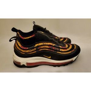 Nike Air Max 97 Gold Floral Black/Yellow Women's Athletic Shoes Sz 6 BV0129-001